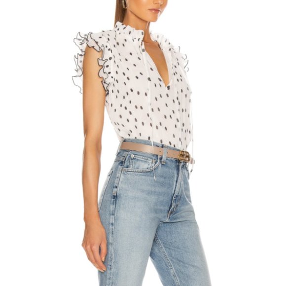 Ganni pleated Georgette top size 34(US2) - Picture 3 of 13